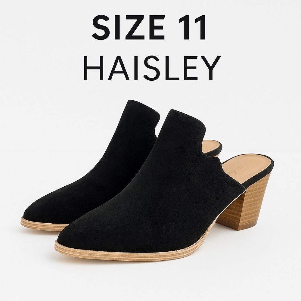 Corkys Haisley Black Heeled Mules – Size 11